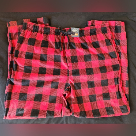 St. John's Bay Flannel Pajama Pants Men XL Red Buffalo Plaid Check Sleep Lounge - Picture 2 of 7